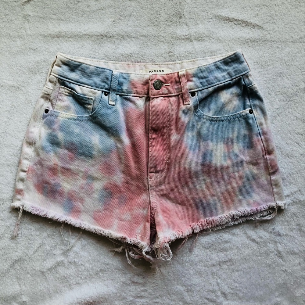 PacSun High Rise Festival Tie Dye Shorts 27